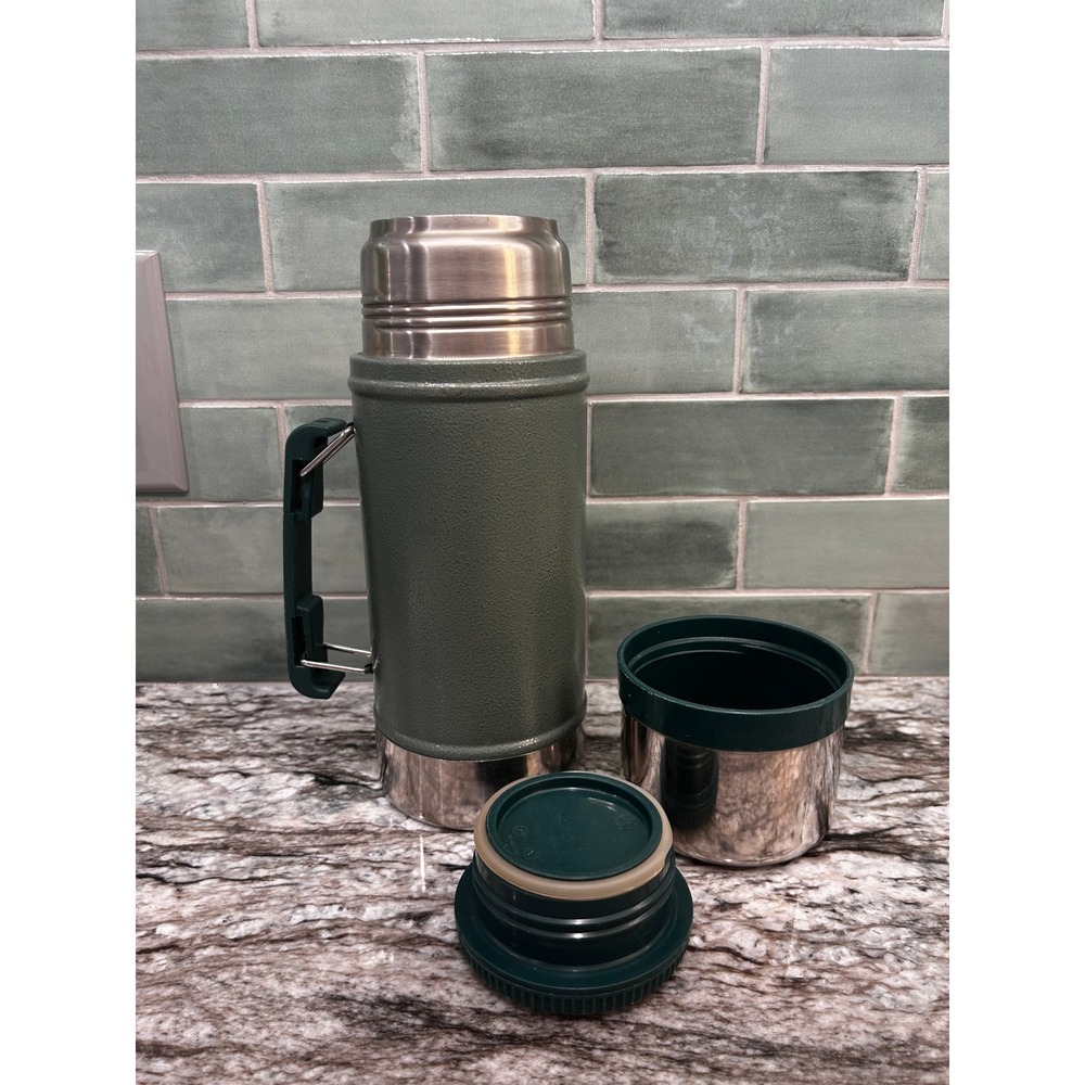 Stanley Classic Vacuum Insulated Food Jar 24oz Hammertone Green 10-01287-033 - Picture 2 of 9